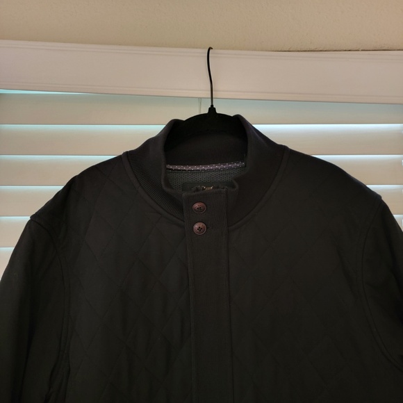 Ted Baker Quilted Jacket Men’s Size Small Black Full Zip Pocket Bomber Coat EUC - Picture 3 of 6